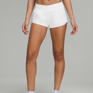 Lululemon “Hotty Hot Low Rise Lined Short 2.5” in White Size Small